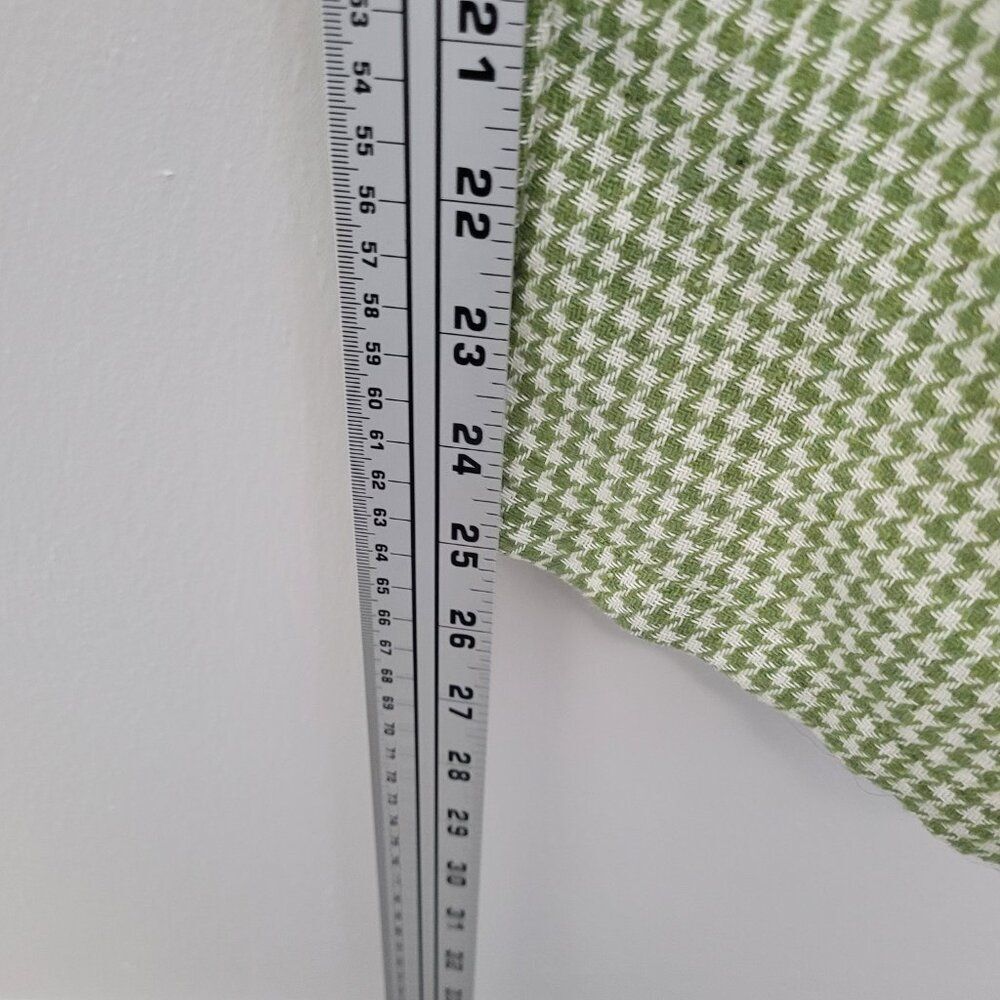 Green white gingham plaid print wide leg tradwife cozy overalls size small - Picture 6 of 7